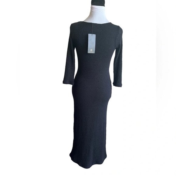 ViX Paula Hermanny Black Ana Mid Length Cover Up Dress Women’s Size S NWT - Picture 5 of 11